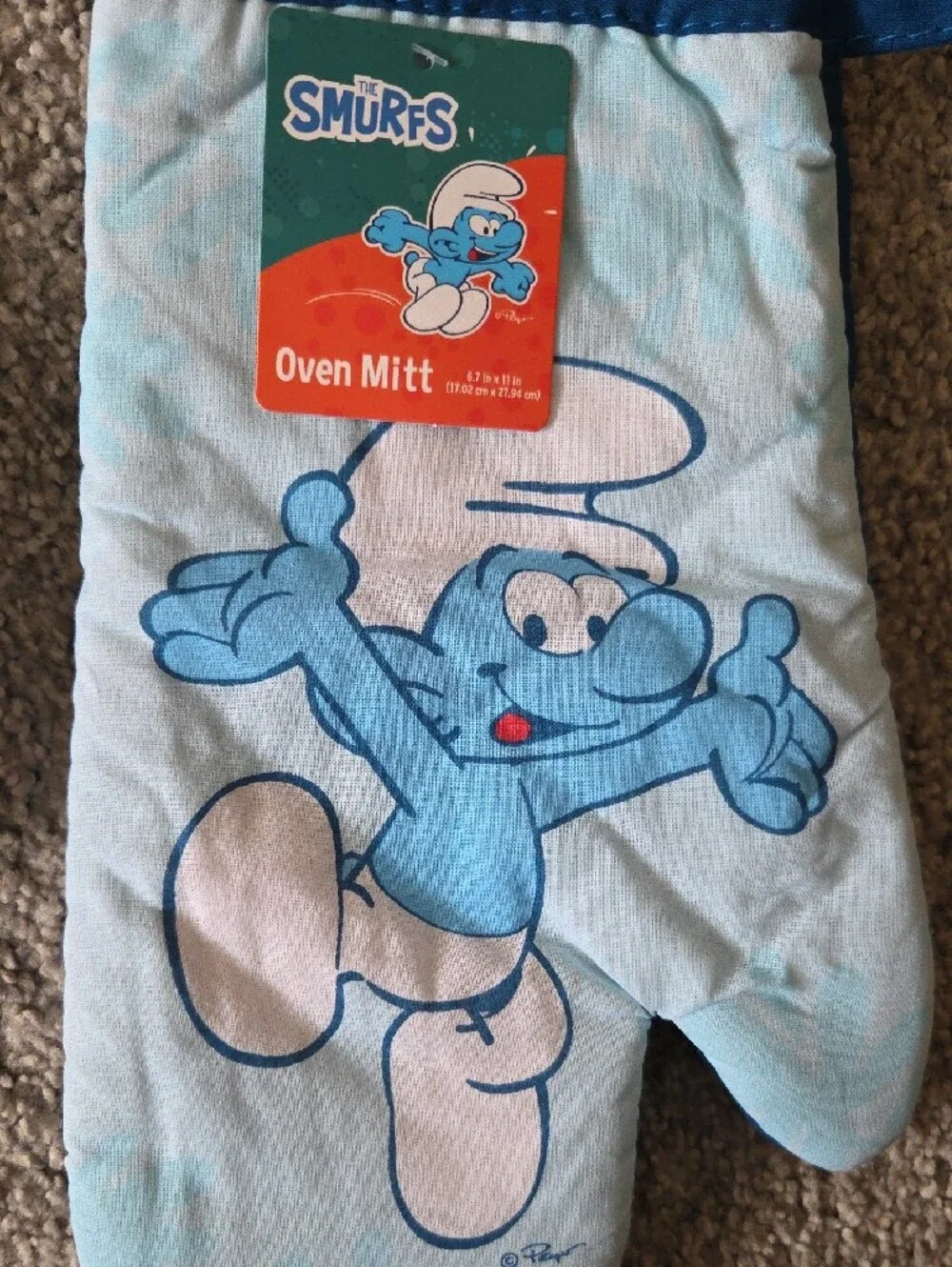 Smurfs With Smurfette Oven Mitts & Towels 4 Piece Bundle Set - Blue, Peyo NWT